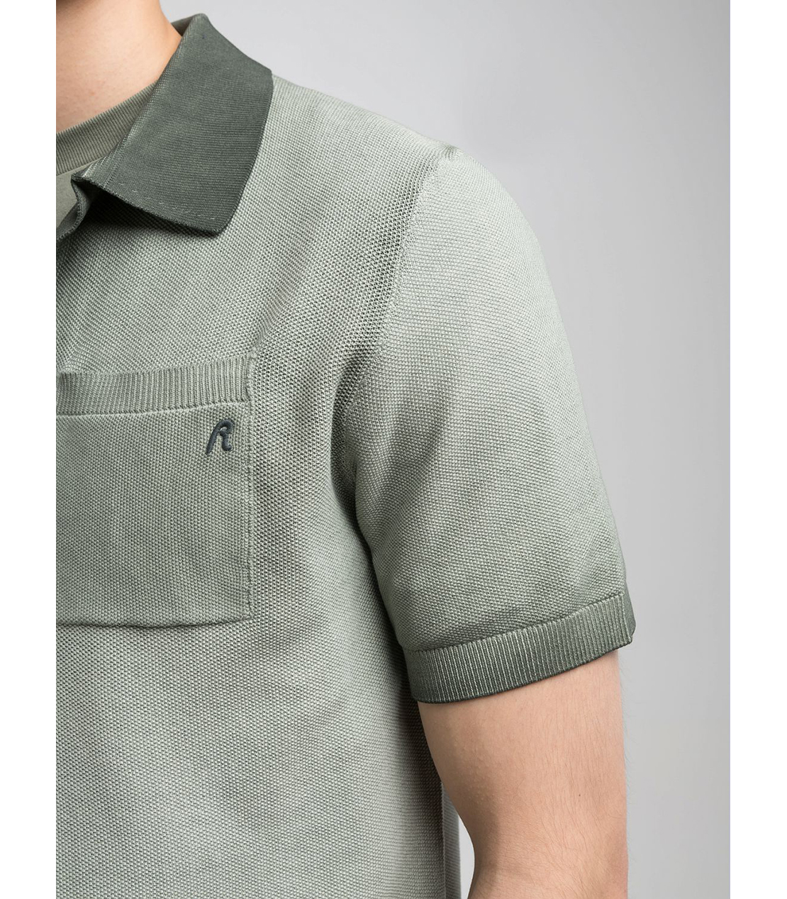 コットンPOLO半袖ニット 詳細画像 オリーブ 6